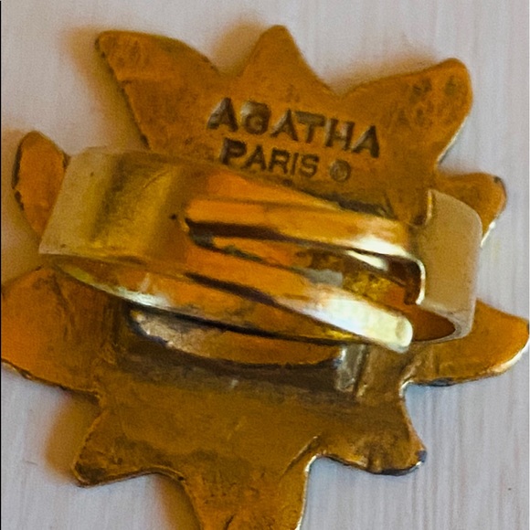 Agatha Paris💫 Starburst Gold Adjustable Ring - Picture 14 of 16